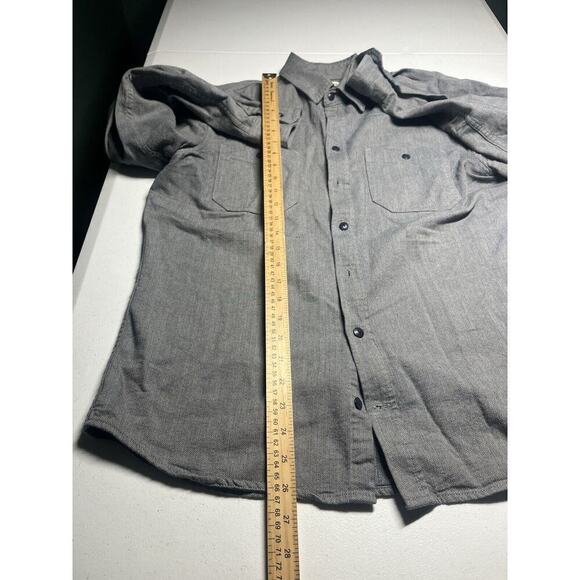 Taylor Stitch Gray Mid Weight Utility Casual Button Down Shirt Flannel Mens 40 - Picture 4 of 6